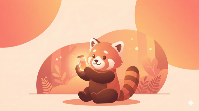Munti the red panda